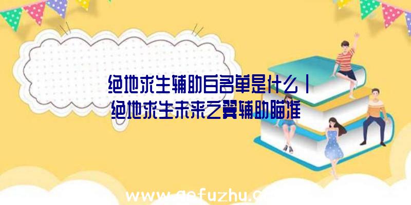 「绝地求生辅助白名单是什么」|绝地求生未来之翼辅助瞄准